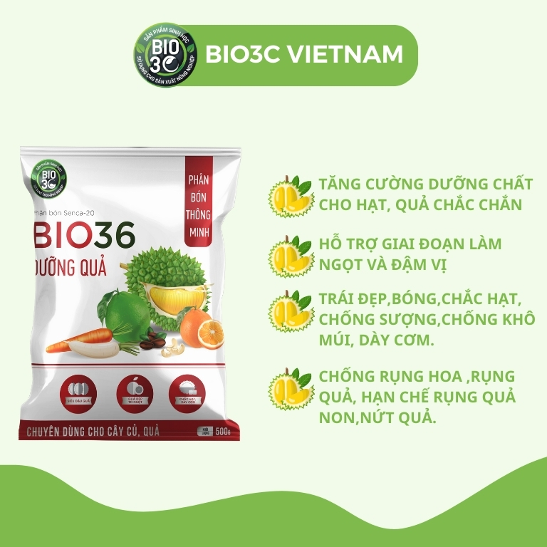 BIO 36 dưỡng quả, dưỡng hạt, dưỡng bông